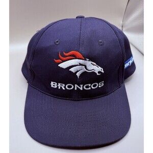 Denver Broncos Moneygram KBNO Que Bueno Radio Denver Snapback Hat Cap Blue